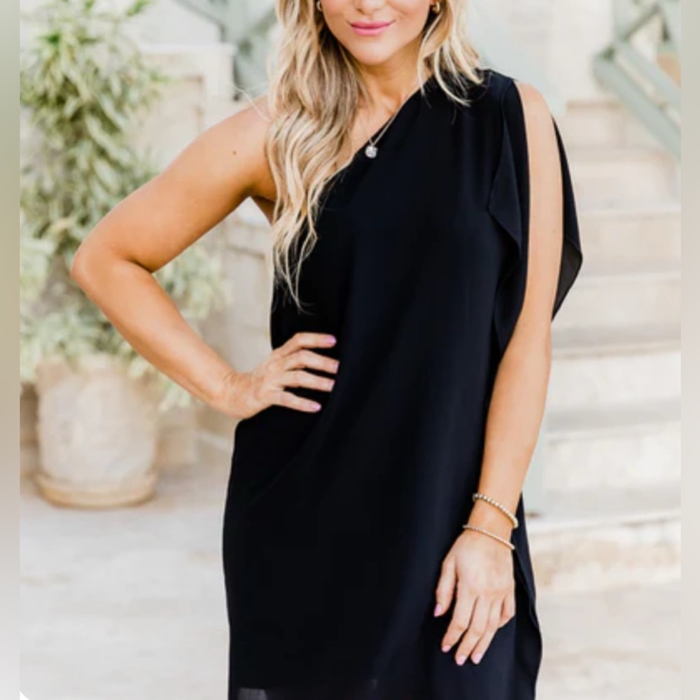 🔥5/$30🔥PINK LILY JUST HAVING FUN ONE SHOULDER MINI DRESS